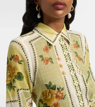 ALÉMAIS Alémais Dixie belted printed ramie shirt dress | Thumbnail 4 ALÉMAIS Alémais Dixie belted printed ramie shirt dress | Thumbnail 4