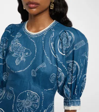 Alemais Alémais Lucky printed linen midi dress | Thumbnail 2 Alemais Alémais Lucky printed linen midi dress | Thumbnail 2