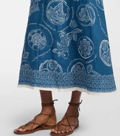 Alemais Alémais Lucky printed linen midi dress | Thumbnail 3 Alemais Alémais Lucky printed linen midi dress | Thumbnail 3