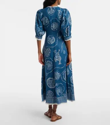 Alemais Alémais Lucky printed linen midi dress | Thumbnail 4 Alemais Alémais Lucky printed linen midi dress | Thumbnail 4