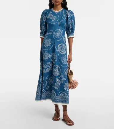 Alemais Alémais Lucky printed linen midi dress | Thumbnail 5 Alemais Alémais Lucky printed linen midi dress | Thumbnail 5