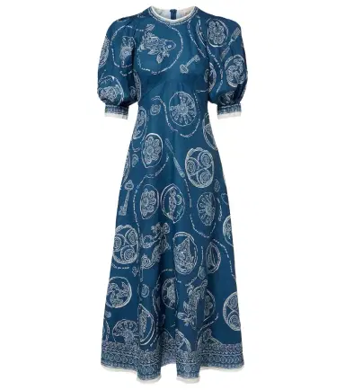 Alemais Alémais Lucky printed linen midi dress | Thumbnail 1 Alemais Alémais Lucky printed linen midi dress | Thumbnail 1