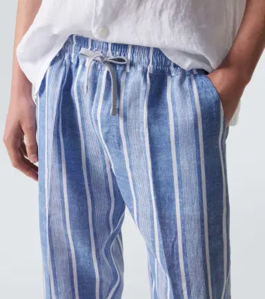 Fedeli Striped linen straight pants | Thumbnail 2 Fedeli Striped linen straight pants | Thumbnail 2