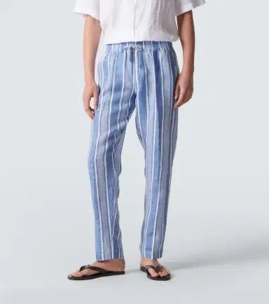 Fedeli Striped linen straight pants | Thumbnail 4 Fedeli Striped linen straight pants | Thumbnail 4