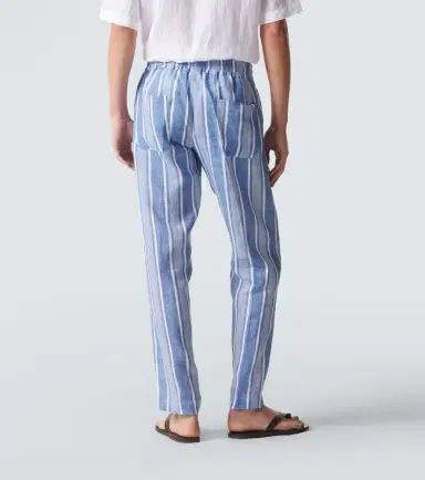 Fedeli Striped linen straight pants | Thumbnail 5 Fedeli Striped linen straight pants | Thumbnail 5
