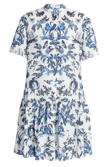 Erdem Crinkled Mini Shirt Dress | Thumbnail 1 Erdem Crinkled Mini Shirt Dress | Thumbnail 1