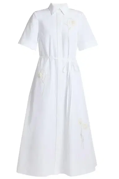 Erdem Embroidered Midi Shirt Dress | Thumbnail 1 Erdem Embroidered Midi Shirt Dress | Thumbnail 1