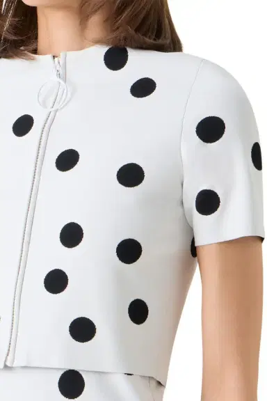 Akris punto Short Sleeve Crop Cardigan | Thumbnail 5 Akris punto Short Sleeve Crop Cardigan | Thumbnail 5