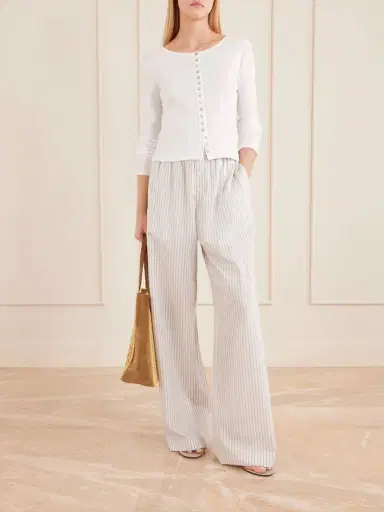 RÓHE Pointelle-knit Cotton-jersey Cardigan | Thumbnail 2 RÓHE Pointelle-knit Cotton-jersey Cardigan | Thumbnail 2