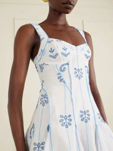 Charo Ruiz Arissa Broderie Anglaise Cotton-blend Mini Dress | Thumbnail 4 Charo Ruiz Arissa Broderie Anglaise Cotton-blend Mini Dress | Thumbnail 4