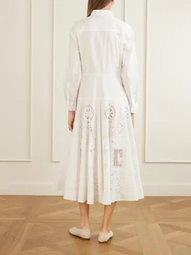 Polo Ralph Lauren Broderie Anglaise Cotton Midi Dress | Thumbnail 3 Polo Ralph Lauren Broderie Anglaise Cotton Midi Dress | Thumbnail 3