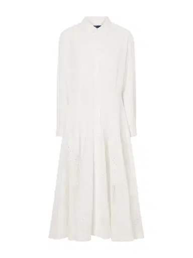 Polo Ralph Lauren Broderie Anglaise Cotton Midi Dress | Thumbnail 1 Polo Ralph Lauren Broderie Anglaise Cotton Midi Dress | Thumbnail 1