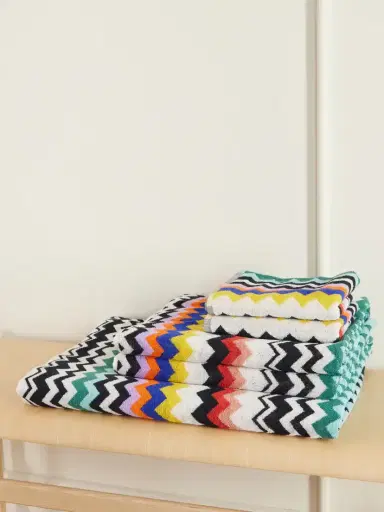 Missoni Home Set Of Five Striped Cotton-terry Towels | Thumbnail 1 Missoni Home Set Of Five Striped Cotton-terry Towels | Thumbnail 1