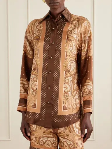 Zimmermann Luna Printed Silk-twill Shirt | Thumbnail 3 Zimmermann Luna Printed Silk-twill Shirt | Thumbnail 3