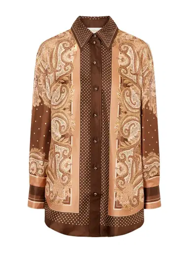Zimmermann Luna Printed Silk-twill Shirt | Thumbnail 1 Zimmermann Luna Printed Silk-twill Shirt | Thumbnail 1