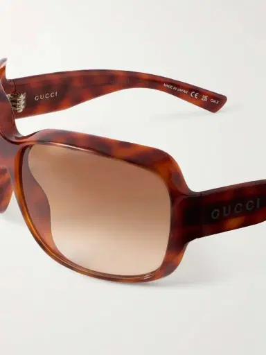 Gucci Eyewear Square-frame Tortoiseshell Acetate Sunglasses | Thumbnail 4 Gucci Eyewear Square-frame Tortoiseshell Acetate Sunglasses | Thumbnail 4