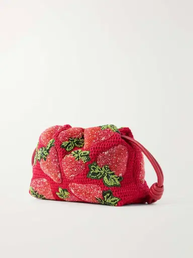Loewe + Paula's Ibiza Flamenco Leather-trimmed Beaded Clutch Bag | Thumbnail 4 Loewe + Paula's Ibiza Flamenco Leather-trimmed Beaded Clutch Bag | Thumbnail 4