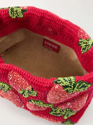 Loewe + Paula's Ibiza Flamenco Leather-trimmed Beaded Clutch Bag | Thumbnail 6 Loewe + Paula's Ibiza Flamenco Leather-trimmed Beaded Clutch Bag | Thumbnail 6
