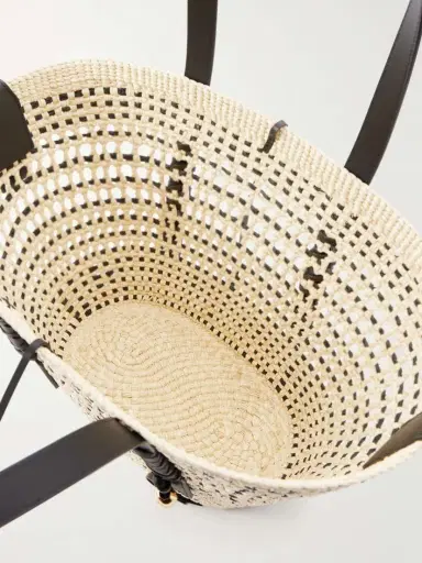 Loewe + Paula's Ibiza Braid Medium Leather-trimmed Raffia Tote | Thumbnail 6 Loewe + Paula's Ibiza Braid Medium Leather-trimmed Raffia Tote | Thumbnail 6