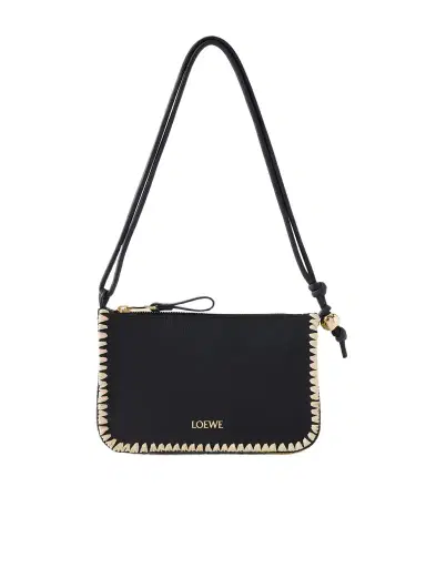 Loewe + Paula's Ibiza Rio Raffia-trimmed Leather Shoulder Bag | Thumbnail 1 Loewe + Paula's Ibiza Rio Raffia-trimmed Leather Shoulder Bag | Thumbnail 1