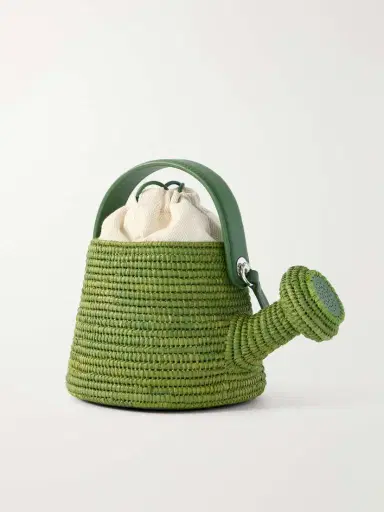Loewe + Paula's Ibiza Watering Can Leather-trimmed Raffia Shoulder Bag | Thumbnail 4 Loewe + Paula's Ibiza Watering Can Leather-trimmed Raffia Shoulder Bag | Thumbnail 4