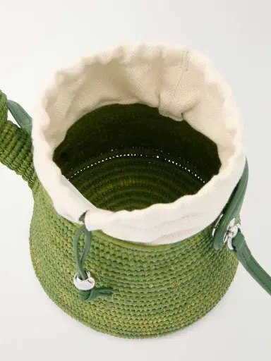 Loewe + Paula's Ibiza Watering Can Leather-trimmed Raffia Shoulder Bag | Thumbnail 6 Loewe + Paula's Ibiza Watering Can Leather-trimmed Raffia Shoulder Bag | Thumbnail 6