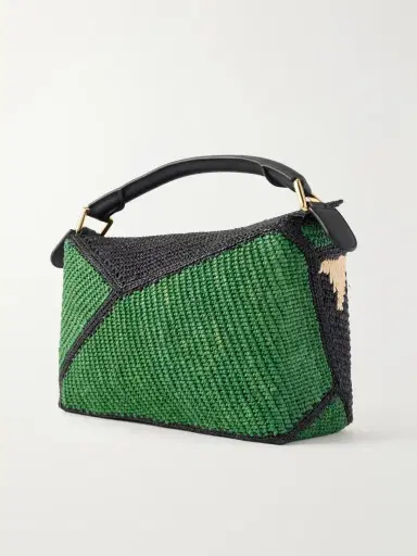 Loewe + Paula's Ibiza Puzzle Edge Crocodile Leather-trimmed Raffia Shoulder Bag | Thumbnail 4 Loewe + Paula's Ibiza Puzzle Edge Crocodile Leather-trimmed Raffia Shoulder Bag | Thumbnail 4