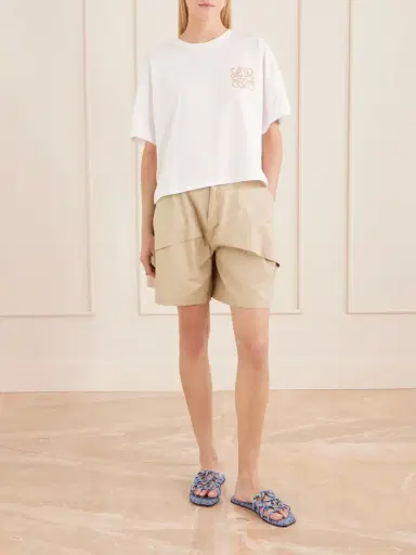 Loewe + Paula's Ibiza Paneled Cotton Gabardine Shorts | Thumbnail 2 Loewe + Paula's Ibiza Paneled Cotton Gabardine Shorts | Thumbnail 2