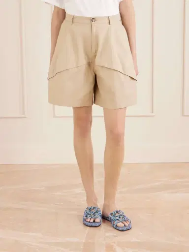 Loewe + Paula's Ibiza Paneled Cotton Gabardine Shorts | Thumbnail 3 Loewe + Paula's Ibiza Paneled Cotton Gabardine Shorts | Thumbnail 3