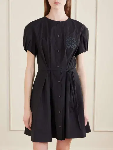 Loewe + Paula’s Ibiza Anagram Embroidered Belted Cotton-blend Midi Dress | Thumbnail 3 Loewe + Paula’s Ibiza Anagram Embroidered Belted Cotton-blend Midi Dress | Thumbnail 3