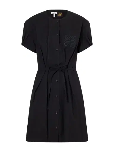 Loewe + Paula’s Ibiza Anagram Embroidered Belted Cotton-blend Midi Dress | Thumbnail 1 Loewe + Paula’s Ibiza Anagram Embroidered Belted Cotton-blend Midi Dress | Thumbnail 1