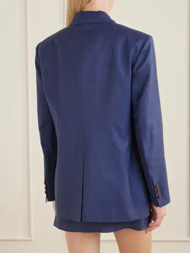 Blazé Milano Nightbreak Double-breasted Linen, Wool And Silk-blend Blazer | Thumbnail 3 Blazé Milano Nightbreak Double-breasted Linen, Wool And Silk-blend Blazer | Thumbnail 3