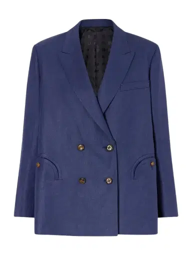 Blazé Milano Nightbreak Double-breasted Linen, Wool And Silk-blend Blazer | Thumbnail 1 Blazé Milano Nightbreak Double-breasted Linen, Wool And Silk-blend Blazer | Thumbnail 1