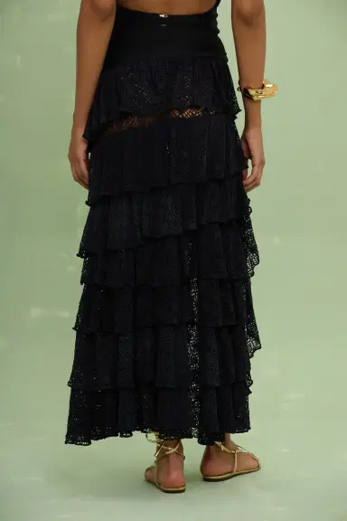 PatBo MARTINA LYCRA RUFFLE MAXI SKIRT | Thumbnail 4 PatBo MARTINA LYCRA RUFFLE MAXI SKIRT | Thumbnail 4