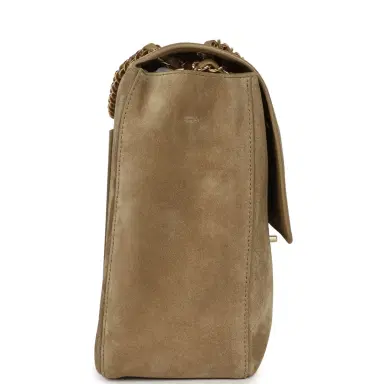 Chanel Chanel Maxi "Souplissimo" Large Flap Bag Dark Beige Suede Gold Hardware | Thumbnail 3 Chanel Chanel Maxi "Souplissimo" Large Flap Bag Dark Beige Suede Gold Hardware | Thumbnail 3