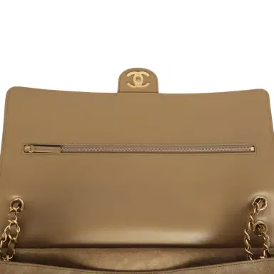 Chanel Chanel Maxi "Souplissimo" Large Flap Bag Dark Beige Suede Gold Hardware | Thumbnail 8 Chanel Chanel Maxi "Souplissimo" Large Flap Bag Dark Beige Suede Gold Hardware | Thumbnail 8