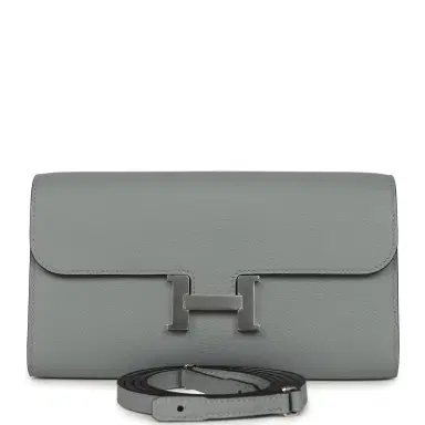 HERMÈS Hermes Constance Wallet To Go Gris Pantin Evercolor Palladium Hardware | Thumbnail 1 HERMÈS Hermes Constance Wallet To Go Gris Pantin Evercolor Palladium Hardware | Thumbnail 1