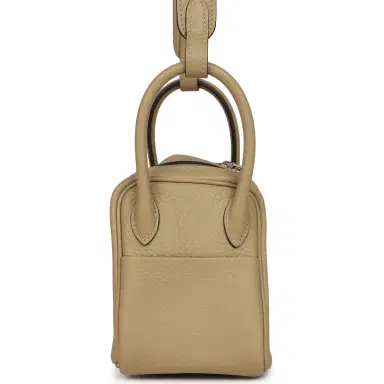 HERMÈS Hermes Mini Lindy II Trench Verso Clemence Palladium Hardware | Thumbnail 3 HERMÈS Hermes Mini Lindy II Trench Verso Clemence Palladium Hardware | Thumbnail 3