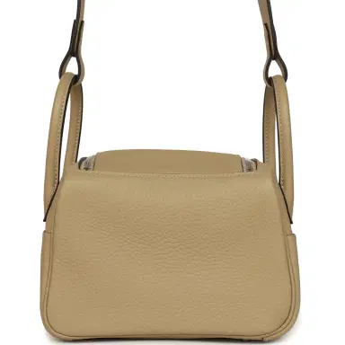 HERMÈS Hermes Mini Lindy II Trench Verso Clemence Palladium Hardware | Thumbnail 4 HERMÈS Hermes Mini Lindy II Trench Verso Clemence Palladium Hardware | Thumbnail 4