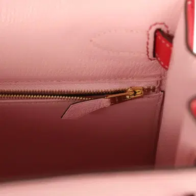 HERMÈS Pre-owned Hermes HSS Kelly Sellier 28 Rose Sakura and Rose Extreme Chevre Brushed Gold Hardware | Thumbnail 9 HERMÈS Pre-owned Hermes HSS Kelly Sellier 28 Rose Sakura and Rose Extreme Chevre Brushed Gold Hardware | Thumbnail 9