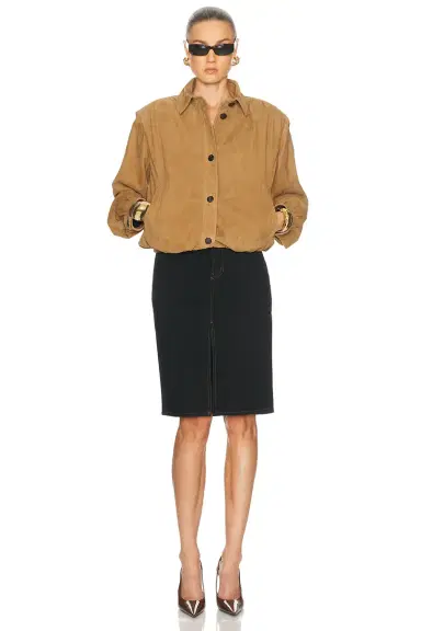 Saint Laurent Denim Midi Skirt | Thumbnail 5 Saint Laurent Denim Midi Skirt | Thumbnail 5