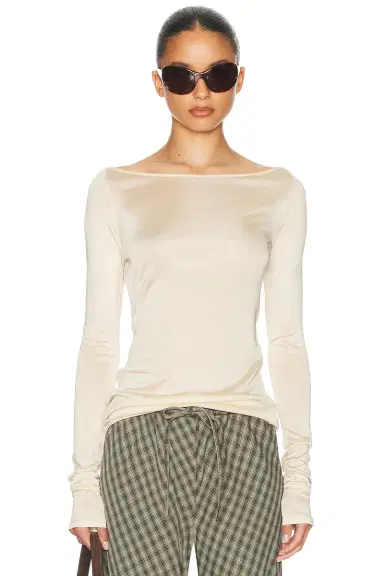 Helsa Slinky Jersey Off The Shoulder Top | Thumbnail 1 Helsa Slinky Jersey Off The Shoulder Top | Thumbnail 1