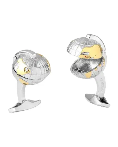 Tateossian Hinged Oceanic Globe Cufflinks | Thumbnail 1 Tateossian Hinged Oceanic Globe Cufflinks | Thumbnail 1