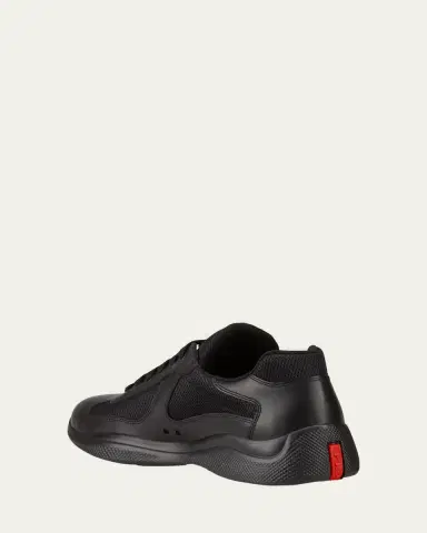 Prada Men's Americas Cup Leather Trainer Sneakers | Thumbnail 3 Prada Men's Americas Cup Leather Trainer Sneakers | Thumbnail 3
