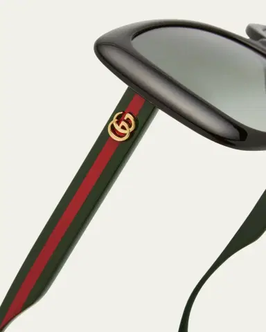 Gucci Square Web Arms Sunglasses | Thumbnail 4 Gucci Square Web Arms Sunglasses | Thumbnail 4