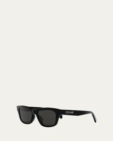 Celine Logo Monochrome Rectangle Acetate Sunglasses | Thumbnail 2 Celine Logo Monochrome Rectangle Acetate Sunglasses | Thumbnail 2