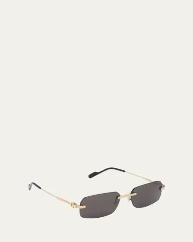 Cartier Men's Rimless Metal Rectangle Sunglasses | Thumbnail 2 Cartier Men's Rimless Metal Rectangle Sunglasses | Thumbnail 2