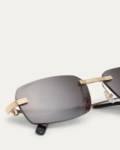 Cartier Men's Rimless Metal Rectangle Sunglasses | Thumbnail 4 Cartier Men's Rimless Metal Rectangle Sunglasses | Thumbnail 4
