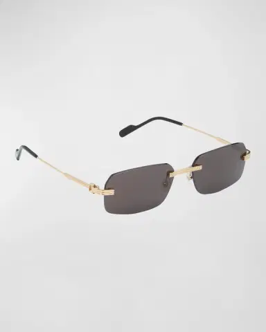 Cartier Men's Rimless Metal Rectangle Sunglasses | Thumbnail 6 Cartier Men's Rimless Metal Rectangle Sunglasses | Thumbnail 6