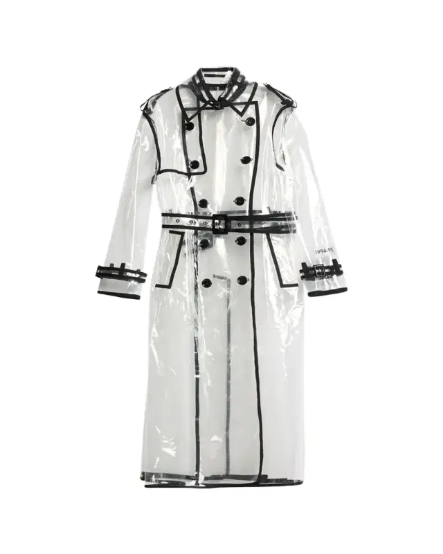 Light PVC Double-Breasted Trench Coat Light PVC Double-Breasted Trench Coat